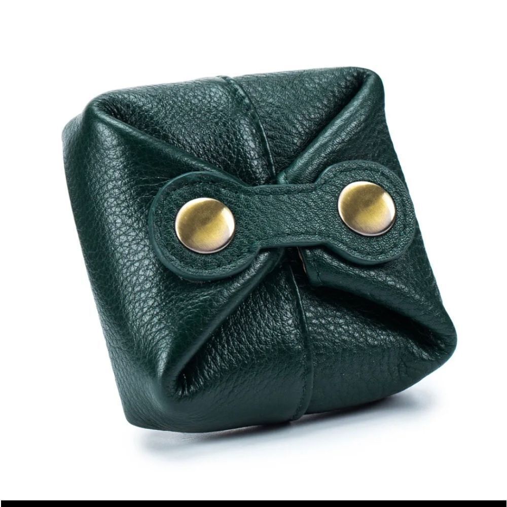 Women Leather Wallets Coin Purse Pouch Clutch Bag Snap Closure Change Bag Gift